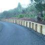 80m length retaining wall up curved driveway