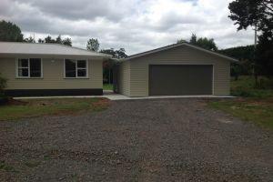 New garage and covered walkway