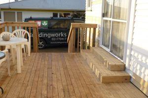 timber deck and ballustrades